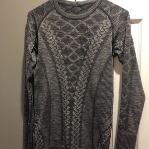 Lululemon, Grey, Thick Long Sleeve Top